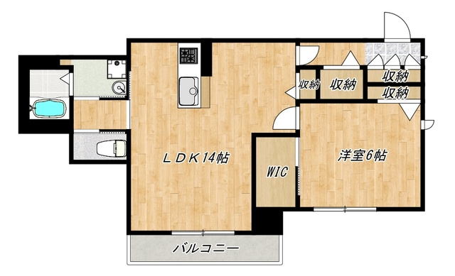 ル・クリザンテムの間取り|使いやすい1LDKです☆