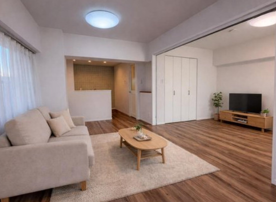 サンマンション青葉ガーデンの居間・リビング|家族との憩いの時間を存分に楽しめそうですね。