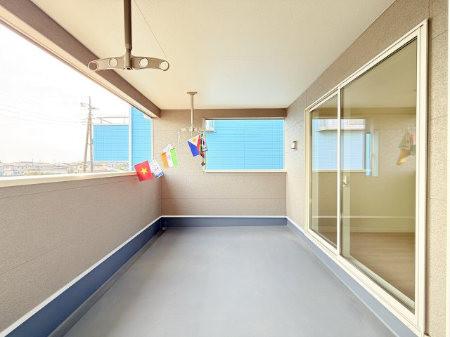 常総市東野原第1　新築戸建のバルコニー