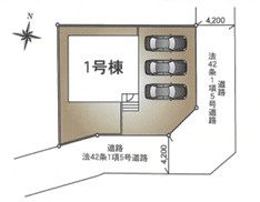 常総市東野原第1　新築戸建の区画図