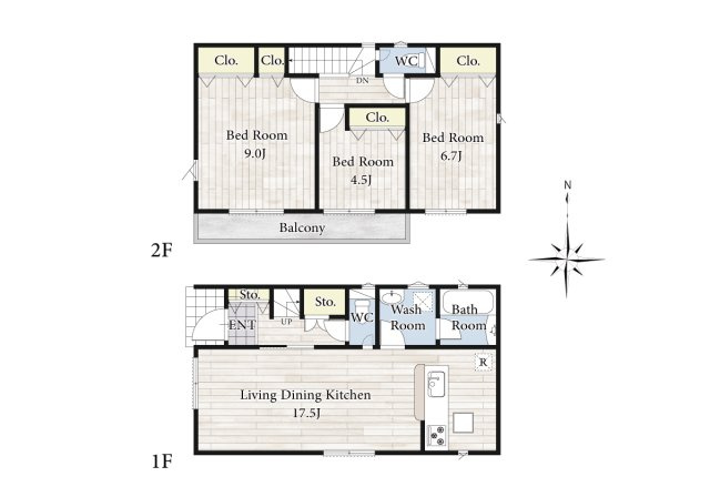 【間取り】 | 陽の光をたっぷりと浴びながら気持ち良く生活が出来ます。夢のマイホーム、夢ではなく実現出来ます！見学・ご相談等、お気軽にご連絡下さい。
