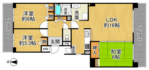 【間取り】 | リベラス21  7棟
