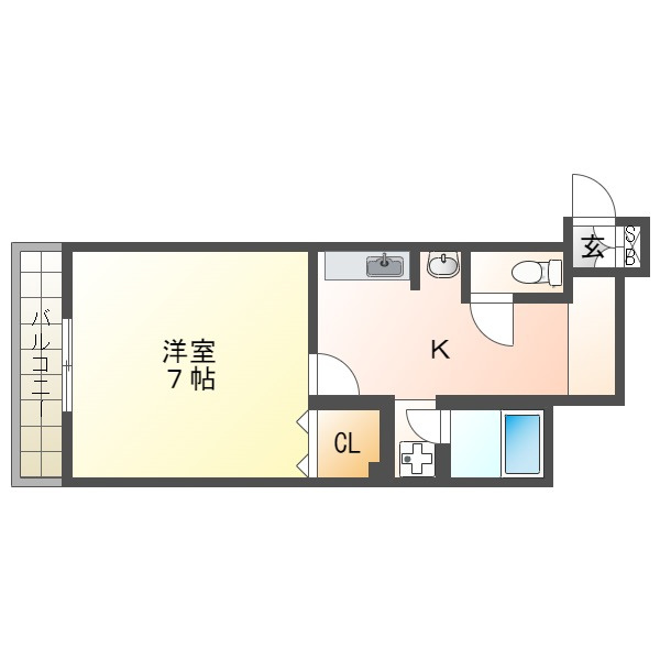 Sキューブほんまちの間取り