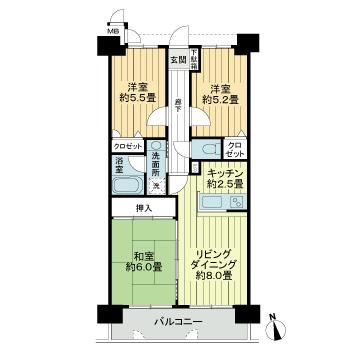ライオンズマンション坪井川遊水公園の間取り