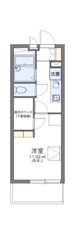 レオパレス北岡公園前の間取り