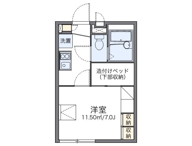 レオパレスｖａｇｅｎｇａｔａｎの間取り