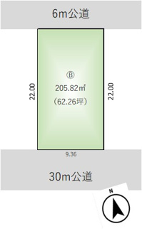 【土地図】 | 【JINSEI】～JNセレクトタウン陽光台　全3区画残り2区画～　建築条件なしの分譲地