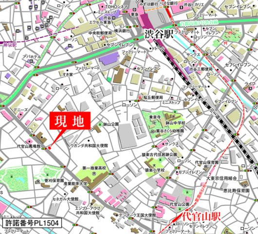 ＵＲＢＡＮ　ＰＡＲＫ　ＧＲＡＮＤＥ代官山の地図