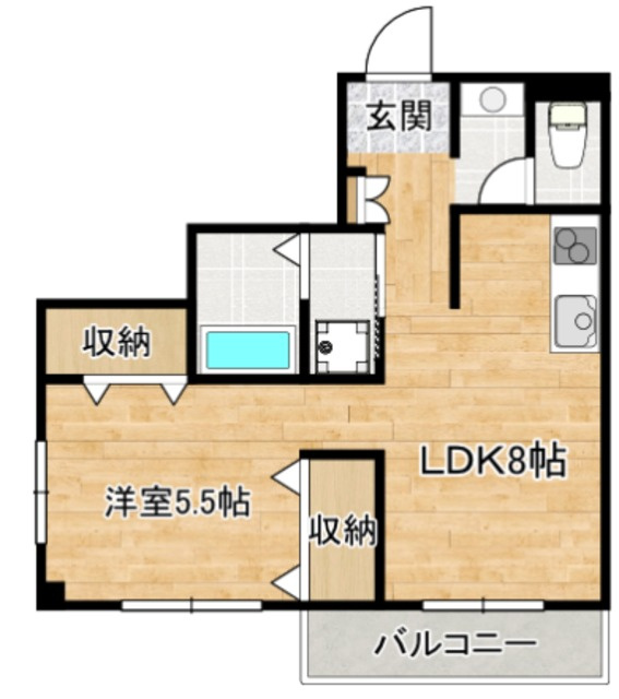 荒川区西日暮里２丁目の賃貸マンションの間取り|間取りです☆角部屋☆