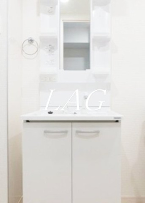 【洗面所】 | （仮称）古淵アパート計画A棟 | 独立洗面台です。