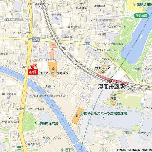 ウイング舟渡の地図