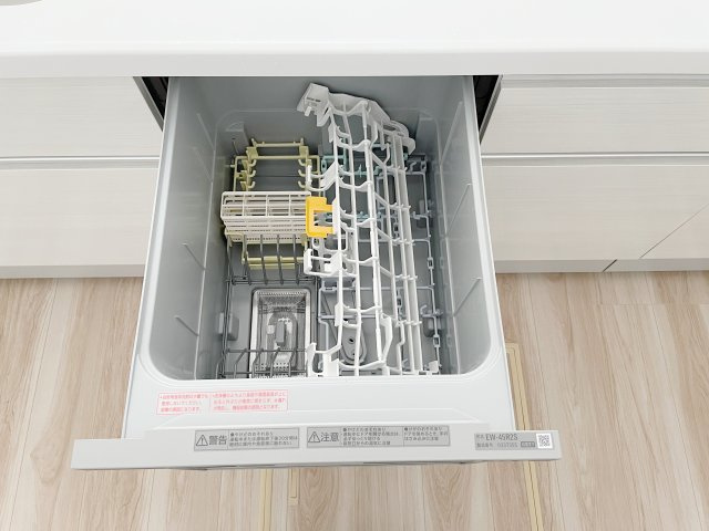 新築戸建・新築建売　福島市吉倉1期　吉井田小学校・岳陽中学校の発電・温水設備|共働き世帯の強い味方！食洗器付きで皿洗いの時間を短縮＆節水効果も期待できます！