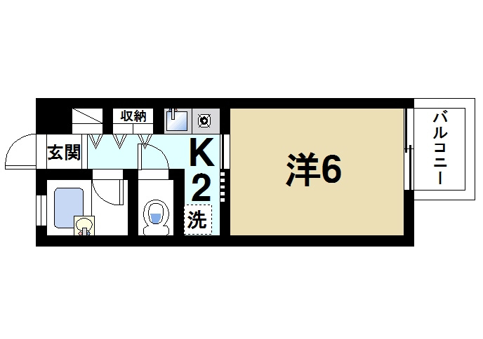 ラ・リビエールの間取り|通風良好で快適なお部屋です