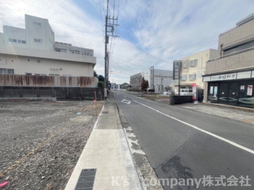 藤沢市用田　建築条件なし　売地　区画1の前面道路含む現地写真|前面道路の様子です◇