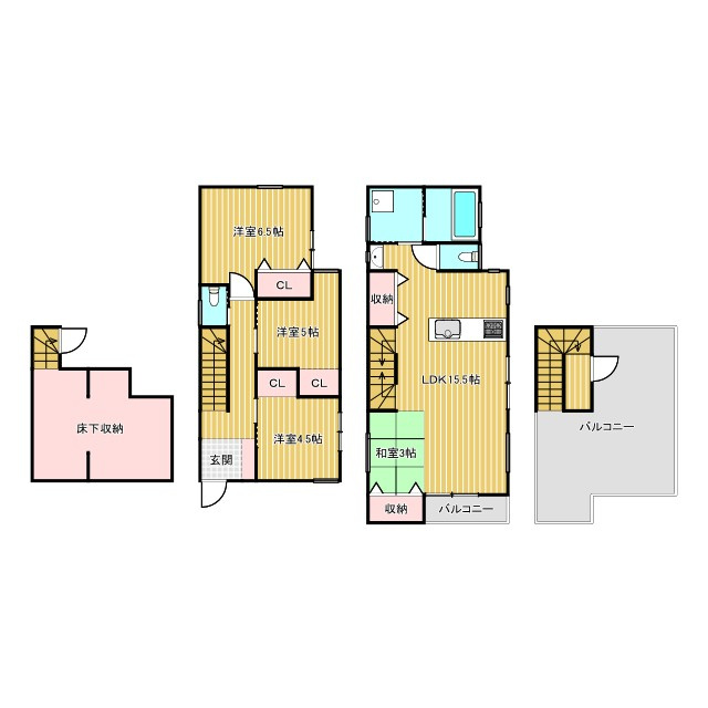下伊敷1丁目戸建ての間取り
