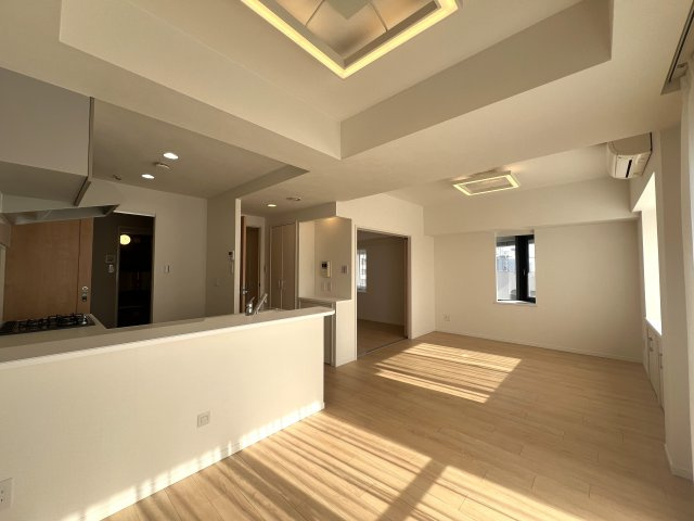 川崎と言えばカルナーザ。名前はライトなカルナーザ。重厚感のある建物はオモナーザ。【リノベ／カルナーザ川崎】の居間・リビング|使いやすいリビングです