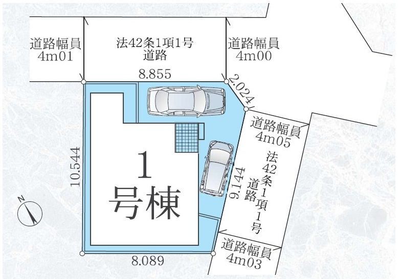 東淵野辺４丁目　新築戸建の区画図