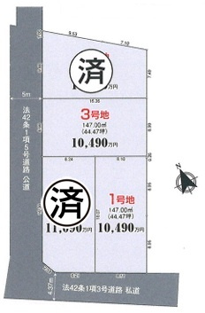 吉祥寺北町3丁目・売地・3号地の土地図