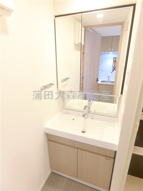 TASUKI RICHESSE KAMATAタスキリシェスシンカマタの洗面所|２面鏡の独立洗面台