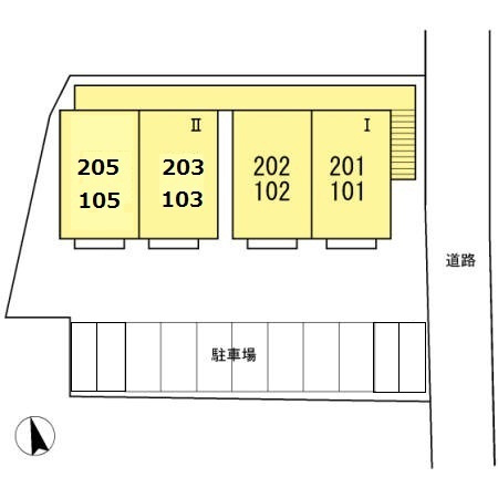 グランメール花輝　1の区画図