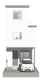 【外観パース】 | 右京区嵯峨蜻蛉尻町 | 外観イメージパース