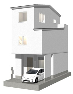 【外観パース】 | 右京区嵯峨蜻蛉尻町 | 外観イメージパース