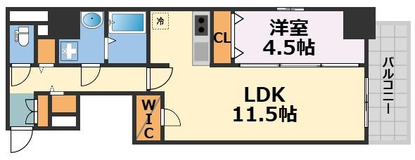 S-RESIDENCE阿波座bouncyの間取り