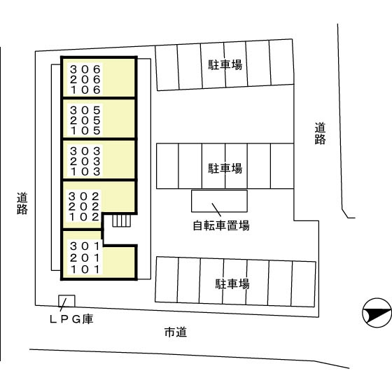 クレールＴＫの区画図