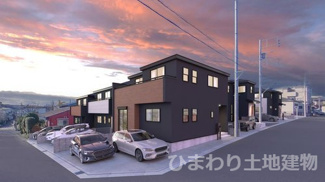 【外観】 | 大和市代官2丁目 10号棟 | イメージパース（完成時に現況と異なる場合は現況優先となります）