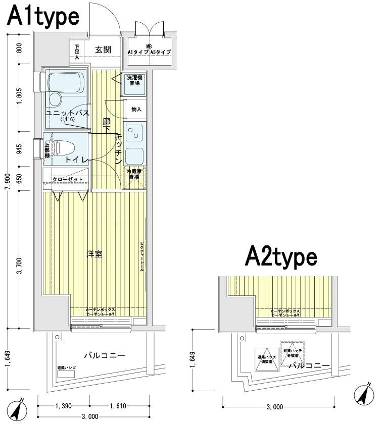 メインステージ東日本橋Ⅱの間取り