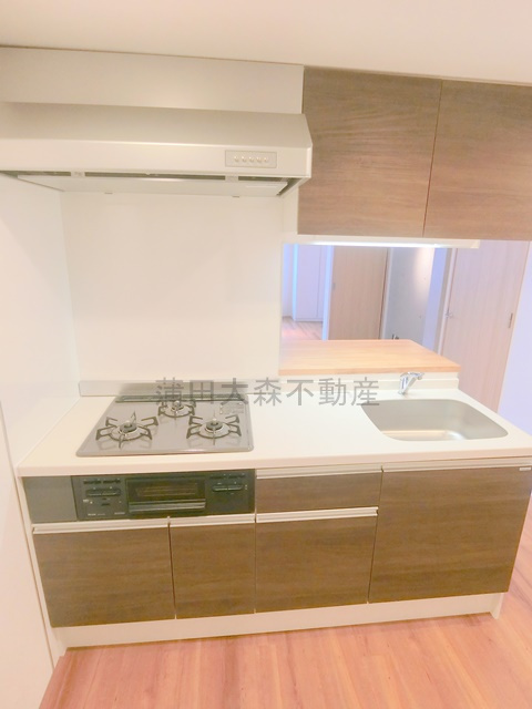 GRAN PASEO大森Ⅲのキッチン|3口ガスグリル付システムキッチン