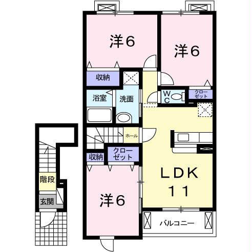 オアシス上ノ茶屋の間取り