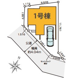 所沢市北有楽町3期　新築戸建の区画図|令和8年4月14日撮影。