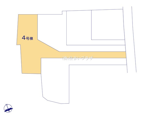 仲介手数料無料）小牧市久保一色南４号棟の区画図