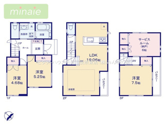 【間取り】 | 床暖房　EVコンセント　行徳11分　限定1区画　関ヶ島