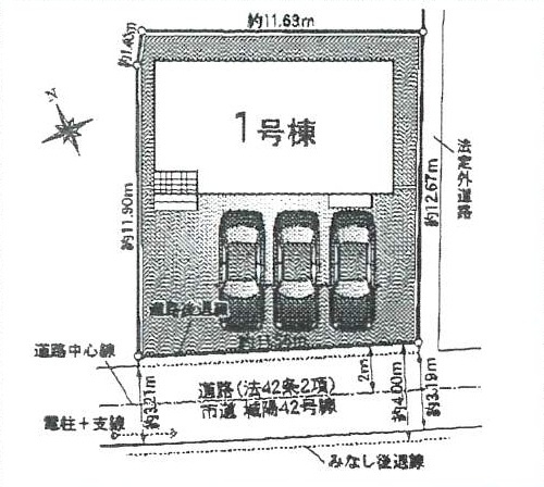 姫路市庄田第1（全1棟）1号棟の区画図|1号棟です。