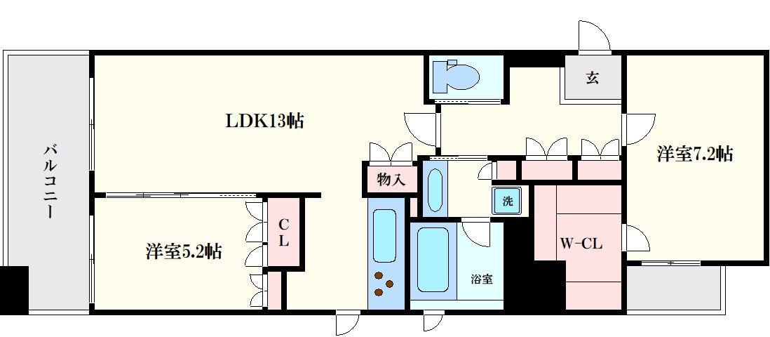 リーガル南船場Ⅱの間取り