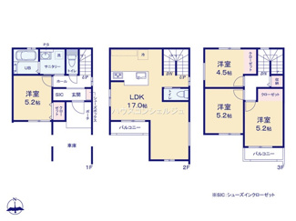 【間取り】 | 名古屋市西区坂井戸町153【仲介手数料無料】新築一戸建て　1号棟