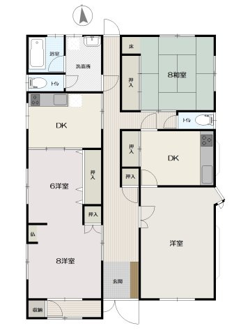 高知市新本町2丁目　中古戸建ての間取り