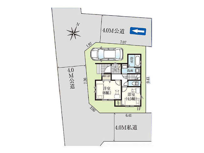 【区画図】 | ふじみ野市駒西1丁目　新築一戸建住宅　全1棟　(ふじみ野店) | 急行停車駅「ふじみ野」駅徒歩11分の好立地です！