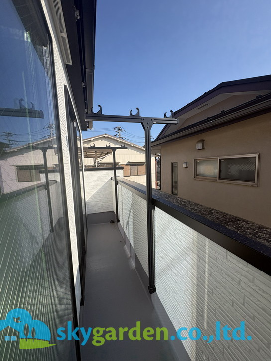 茅ヶ崎市浜之郷7期　新築戸建1棟のバルコニー|暖かな日差しのふりそそぐバルコニー