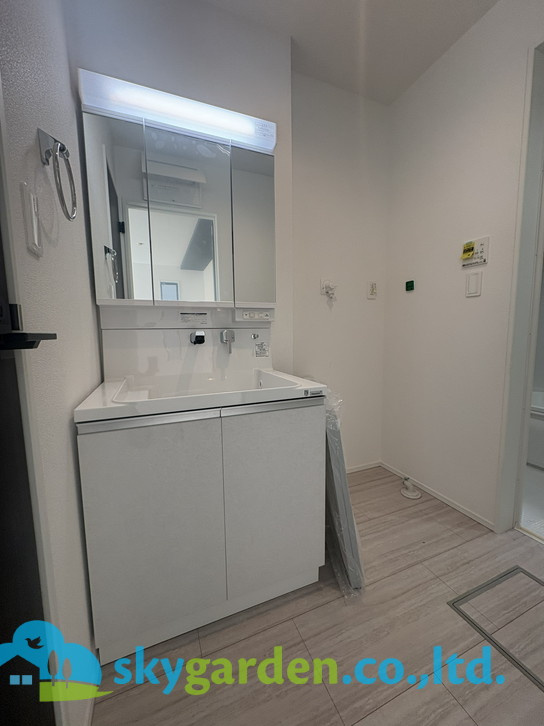 茅ヶ崎市浜之郷7期　新築戸建1棟の独立洗面台|独立洗面台です