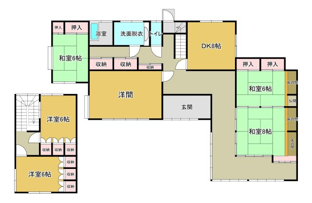 中古住宅（門司区黒川西）の間取り|6DK