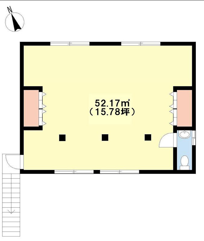 草津市東矢倉２丁目の店舗事務所の間取り