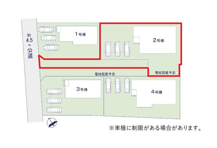 ケイアイフィット　日立市東金沢町　9期 　2の区画図|現地待ち合わせでのご見学も可能。資金計画のご相談もお任せください。ご予約はHPから、またお電話でも、お気軽にどうぞ。