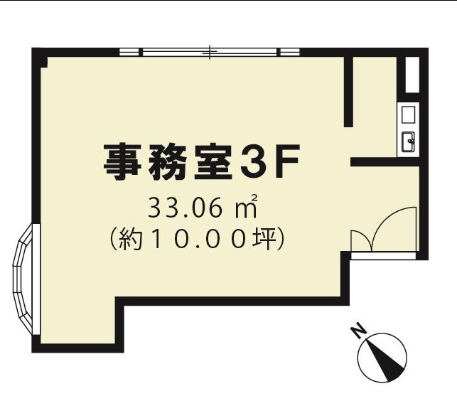 近江八幡市西庄町の店舗事務所の間取り