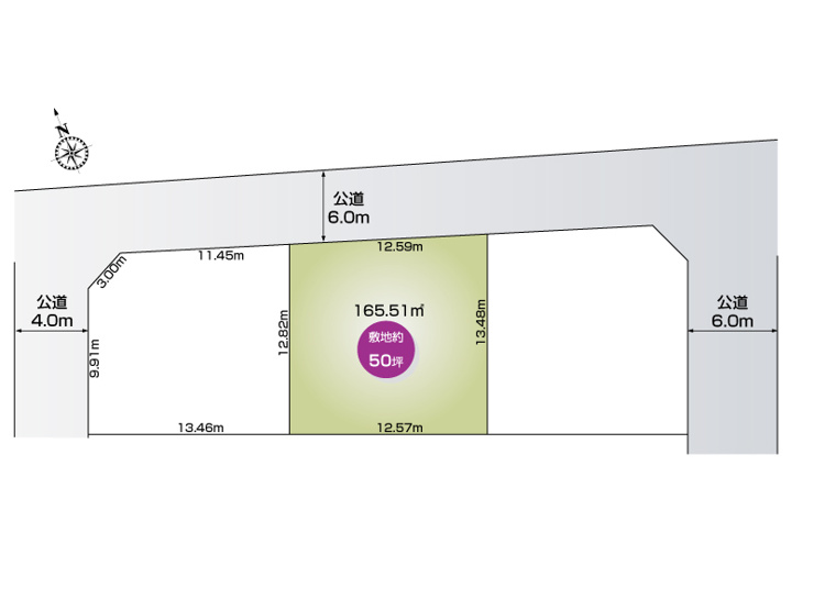 《1号地　区画図》