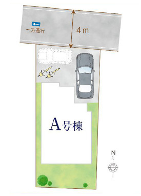 中野区上鷺宮2丁目　堂々完成　ZEH水準の快適邸宅　限定1棟の区画図