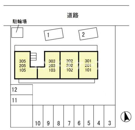 エピナール　Ｅの区画図|高崎、前橋のお部屋探しはエンドスケープまで！お客様の理想お聞かせ下さい♪