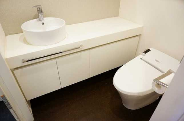 パークフラッツ中目黒　ペット相談　目黒川沿い　トランクルームの洗面所